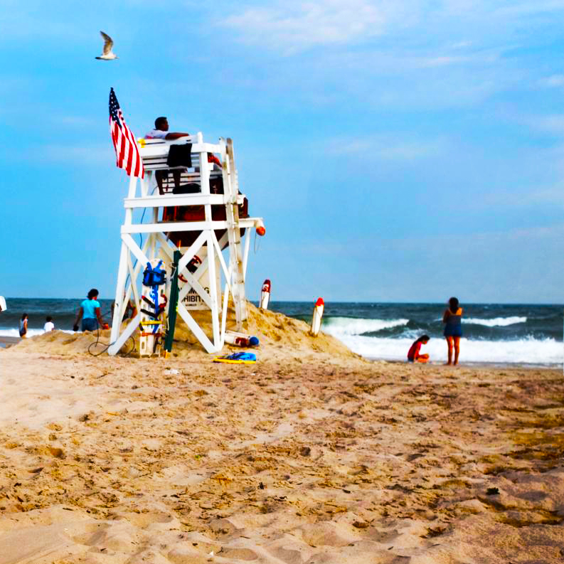 Lifeguard stand at Jones Beach