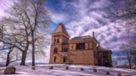 Olana  surrounded by snow