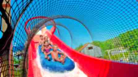 Splish Splash water park red slide